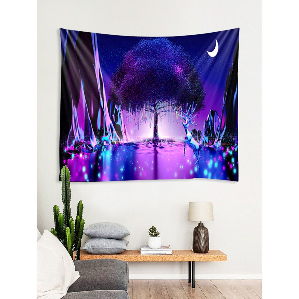 Night Scene Theme Tapestry Wall Decor