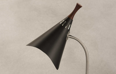 Matte Black Metal Gooseneck Adjustable Desk Lamp - Lighting > Table Lamps - $92.99