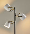 Three Light Floor Lamp with Adjustable White Metal Shades - Lighting > Novelty Lamps - $280.99