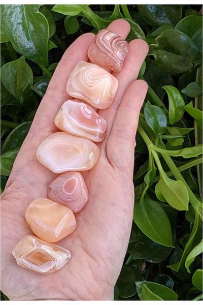 Tumbled Carnelian Banded Agate