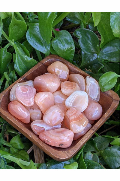 Tumbled Carnelian Banded Agate