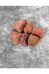 Rough red jasper crystals