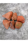 Rough red jasper crystals