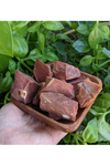 Rough red jasper crystals