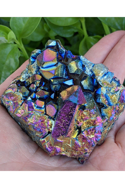 Titanium Rainbow Aura Quartz Cluster - medium