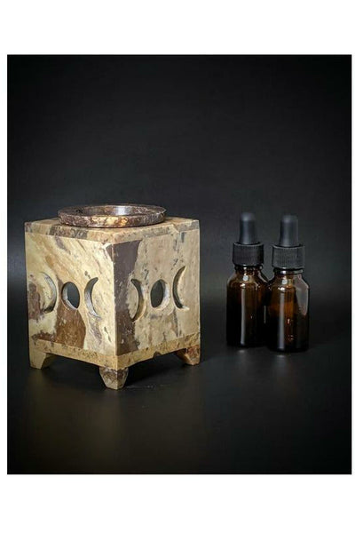 Triple moon aroma lamp with aroma oils gift set