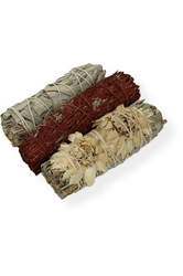 3 pc Smudge Sticks Variety Pack - Dragon's blood, White sage, dried flower